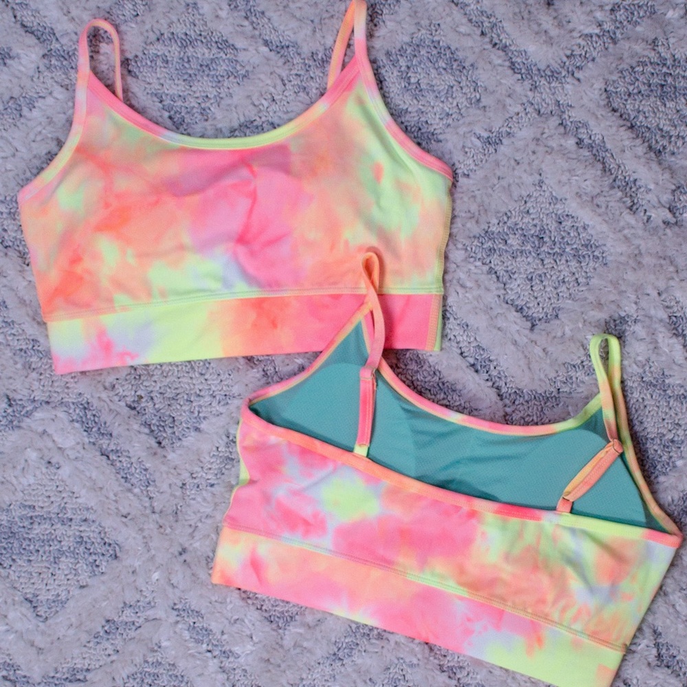 Pink sherbet zenana sports bra